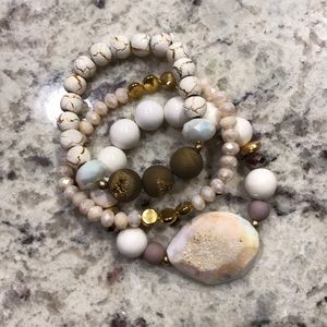 BEAUTIFUL STONES!! Bracelet stack!